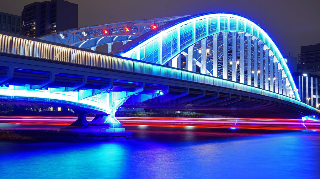 オリンピックでリニューアルされた永代橋