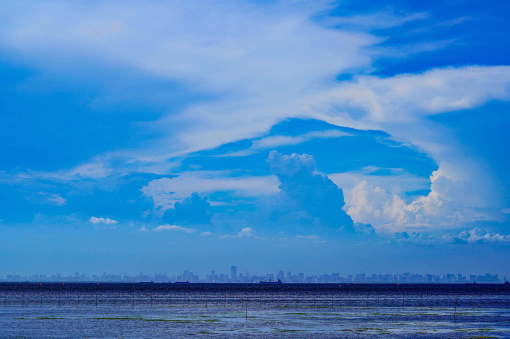 ～真夏の雲と東京湾～