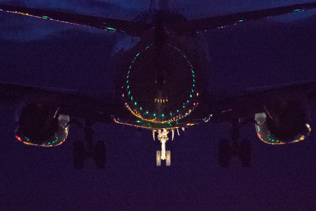 千里川の夜景（着陸機）