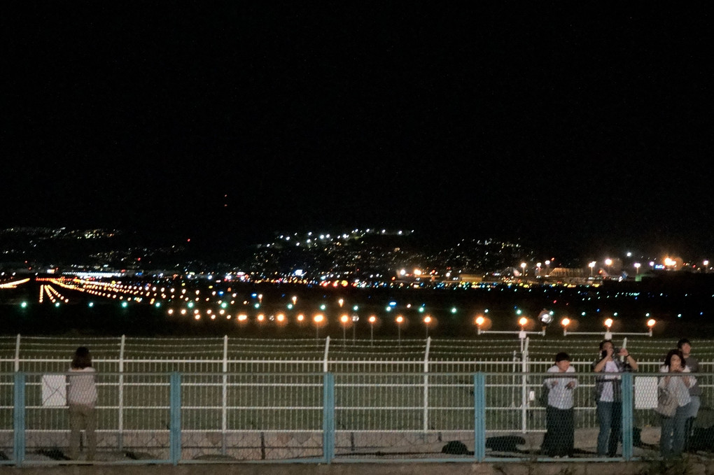 千里川の夜景（着陸機）
