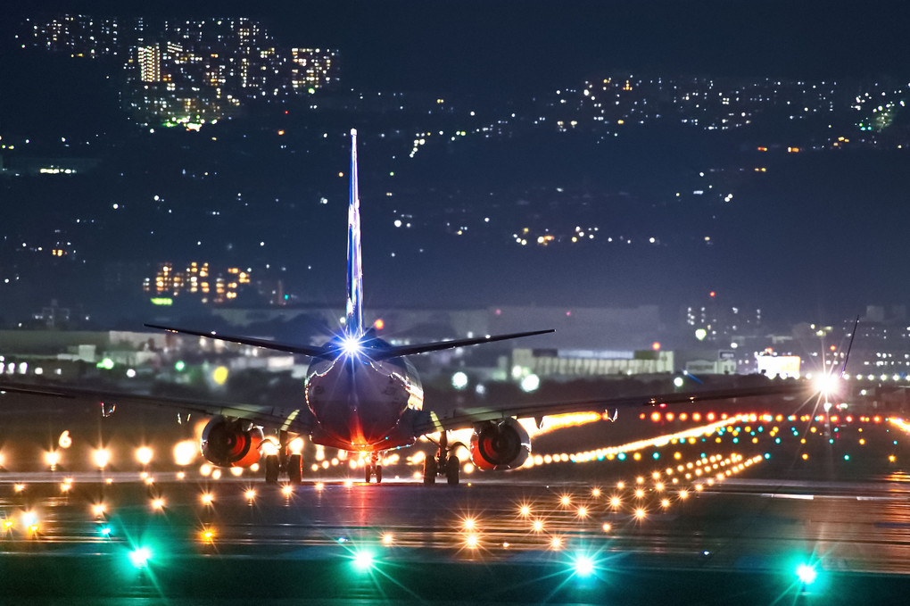 千里川の夜景