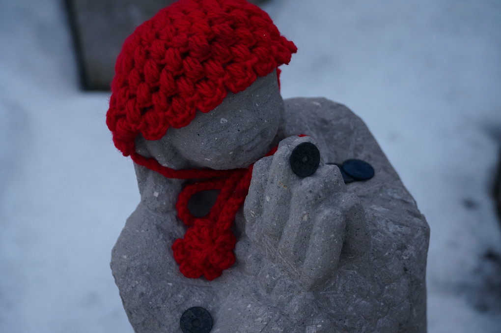 雪のお寺僧さん