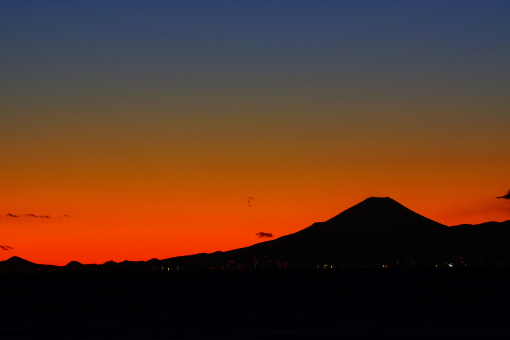 マジックアワーの富士山