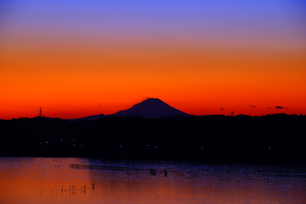 印旛沼夕景　その１