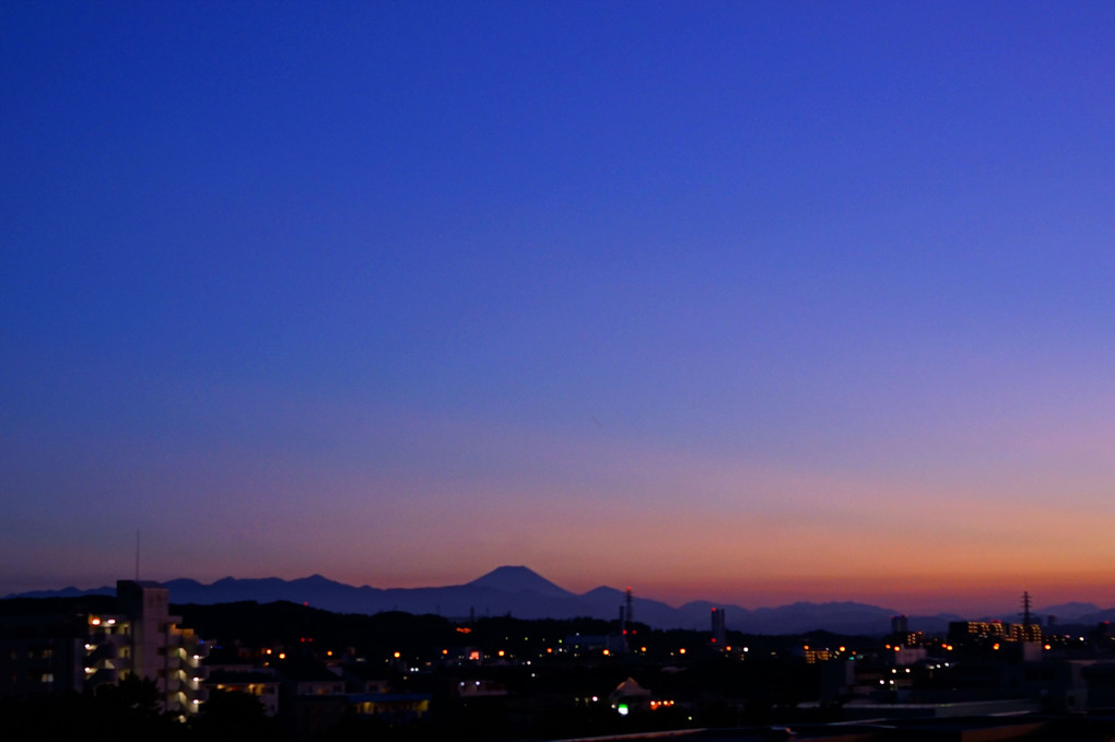 明けまして、夏の夕富士