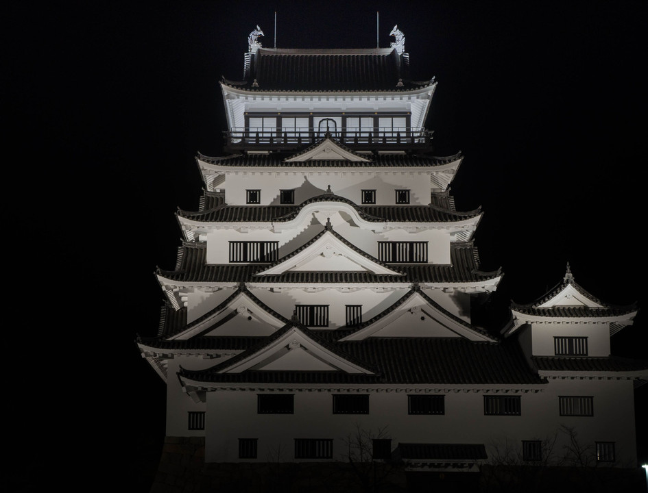 夜の福山城