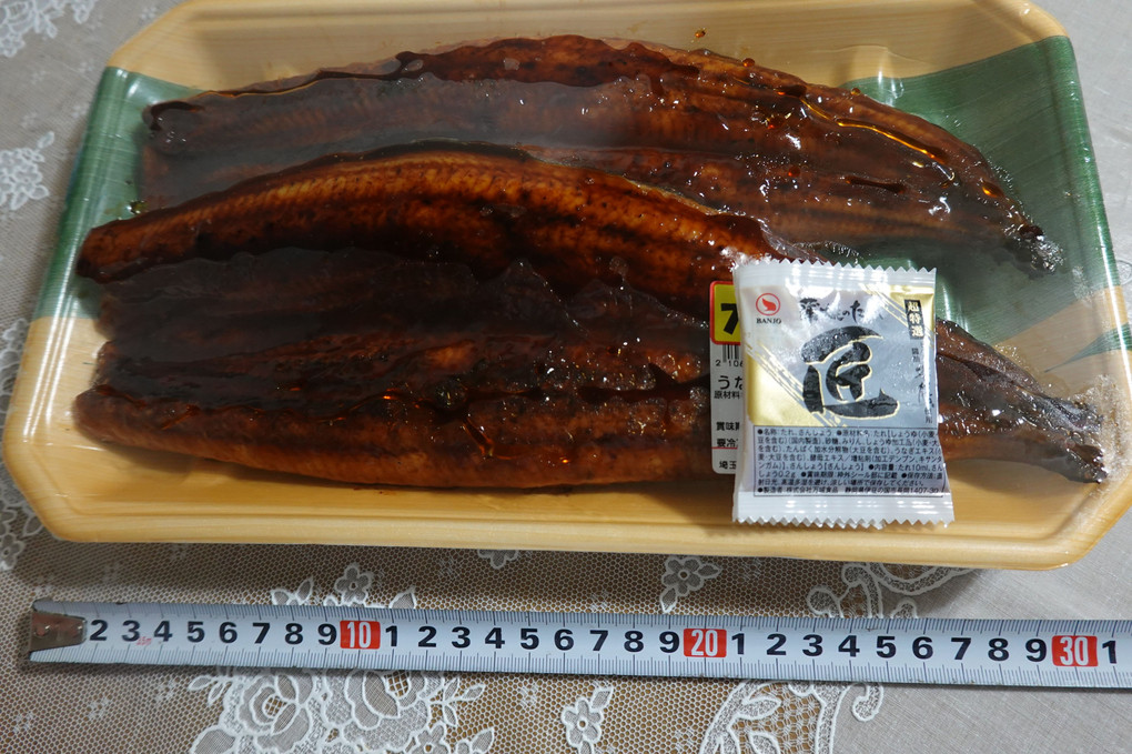 30cmの鰻の蒲焼x２匹で1380円を食べてみた