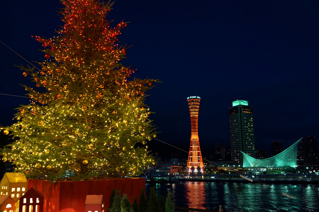 クリスマスの神戸港