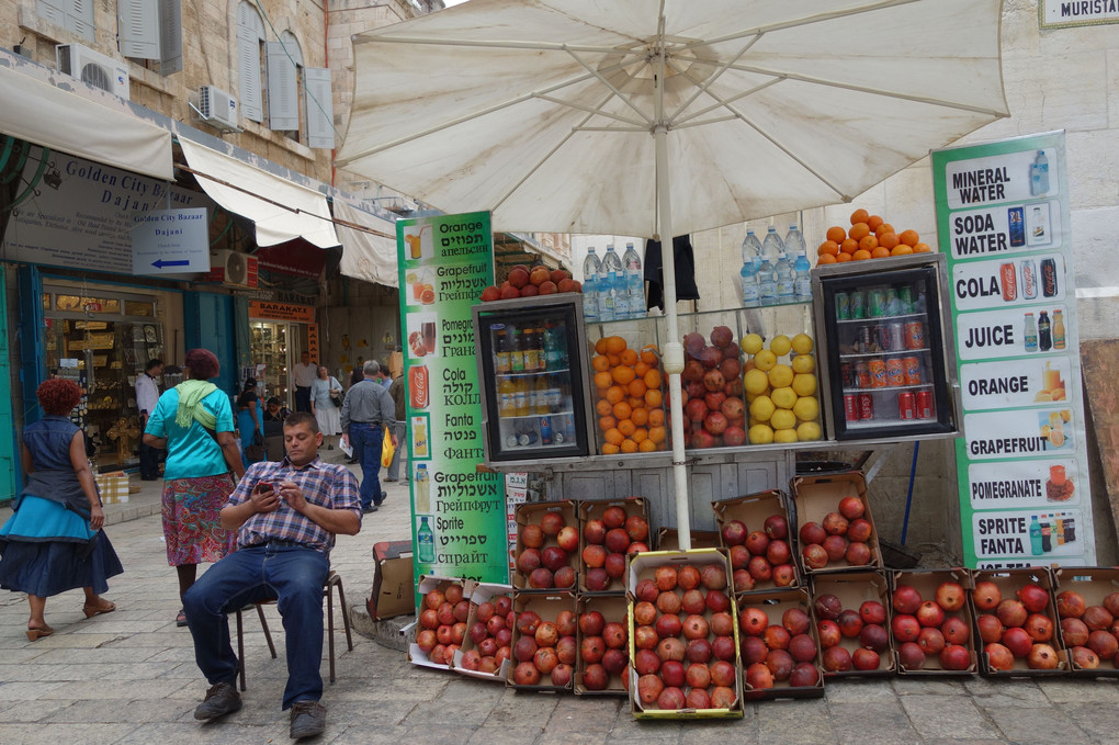エルサレム旧市街の露店