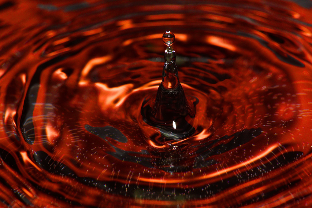  Red water drops