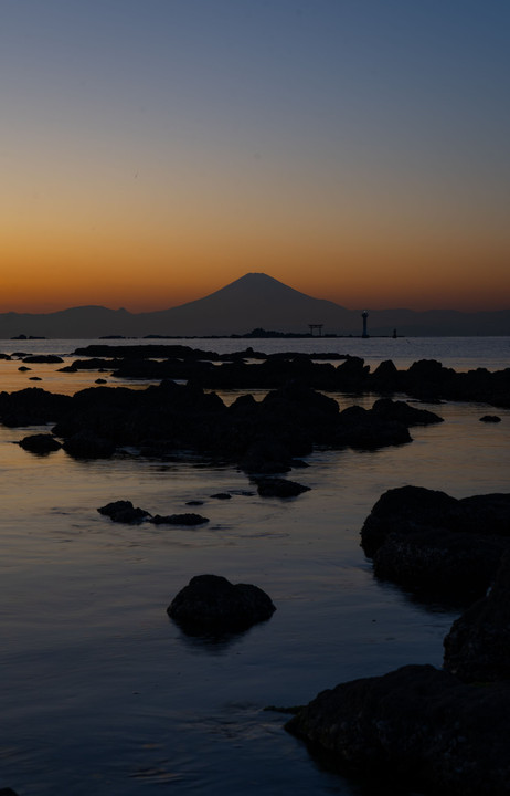 富士山と海