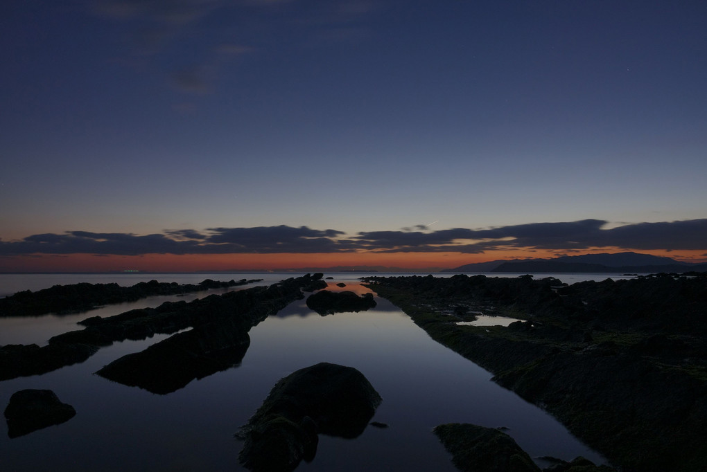 干潮の深山湾…夕景