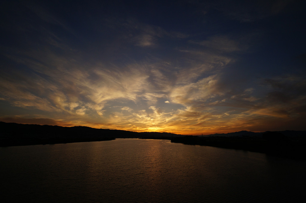 20130720 Sunrise　紀の川にて