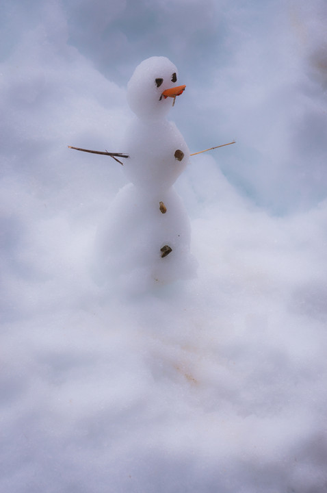 真夏の雪遊び