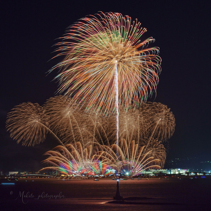 桜島と芸術花火２０２３