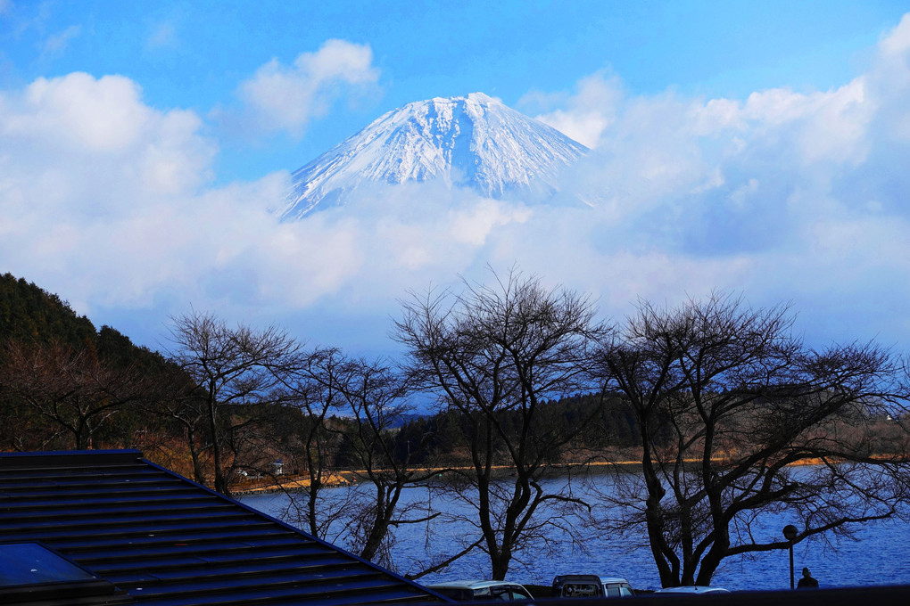 田貫湖畔から見る富士山