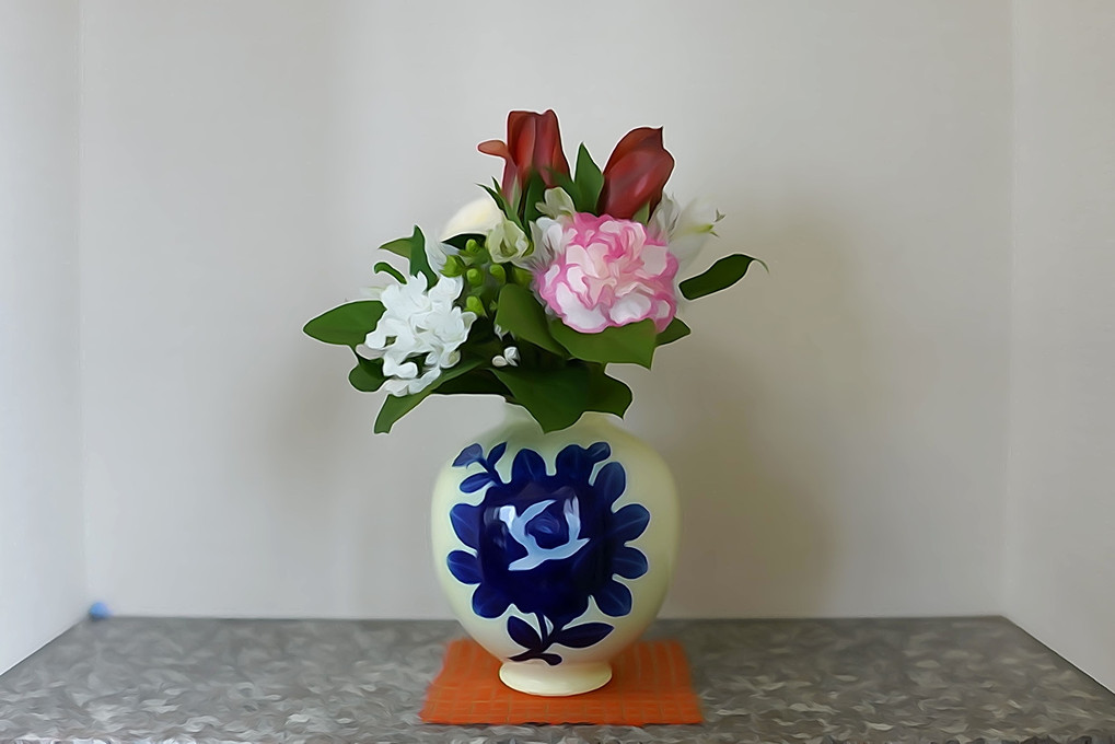 花と花瓶４態