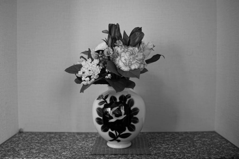 花と花瓶４態