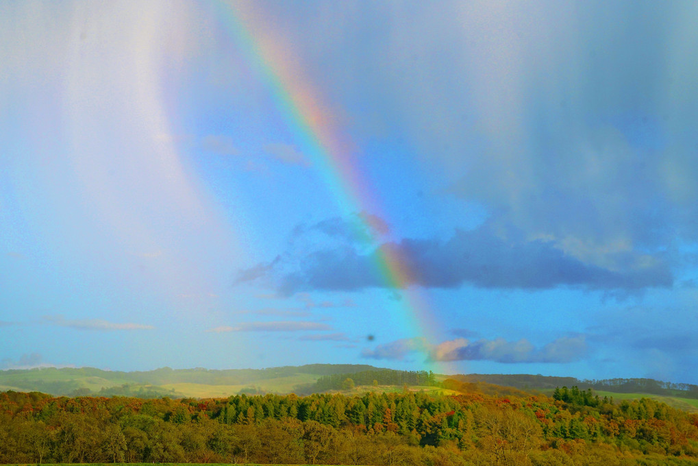 十勝の風景1515　突然の虹