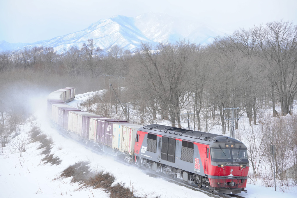 雄大な山々とともに