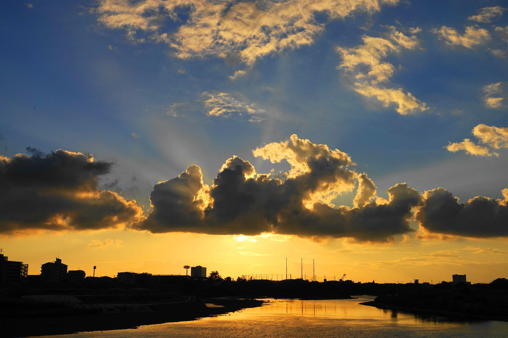 夕景＠多摩川・丸子橋(2021.10.10)