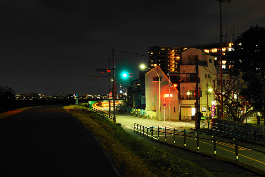 夕景散策＠多摩川大橋(2022.1.15)