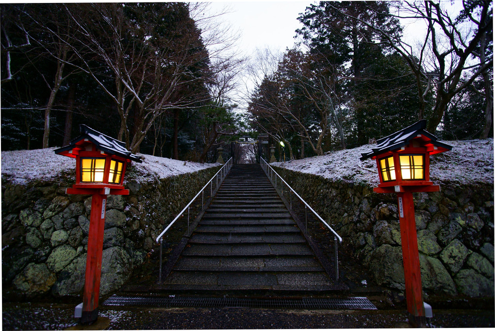 雪の大原野神社