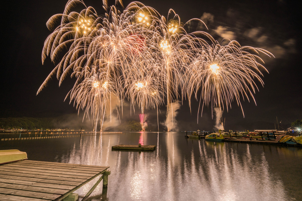 湖上の祭典 －第92回野尻湖灯ろう流し花火大会－