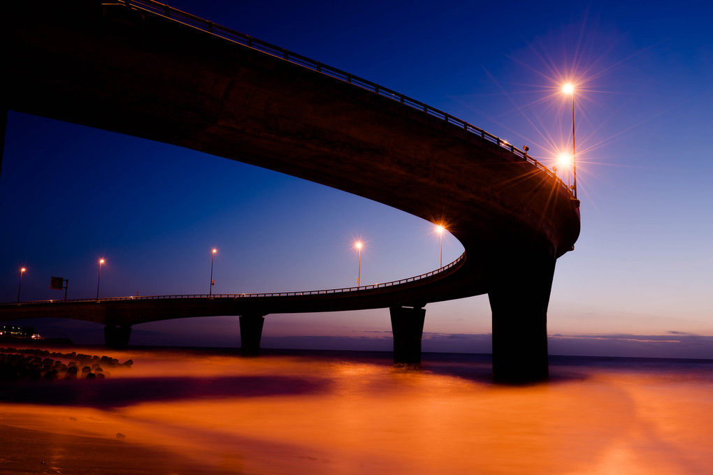  Dawn of coastal bridge