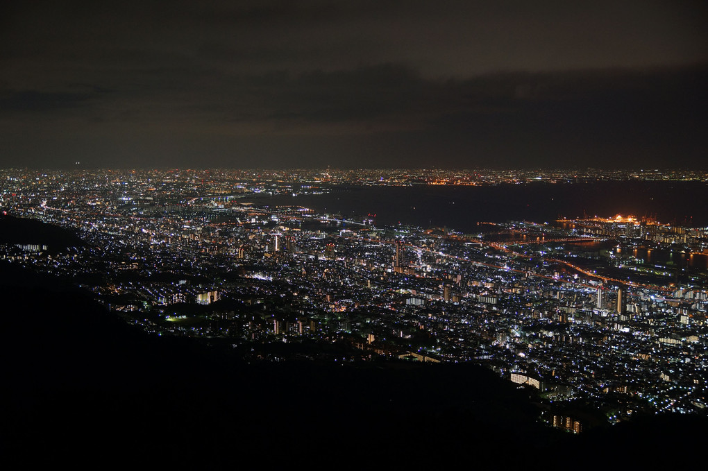 神戸の夜景　at  摩耶山・掬星台