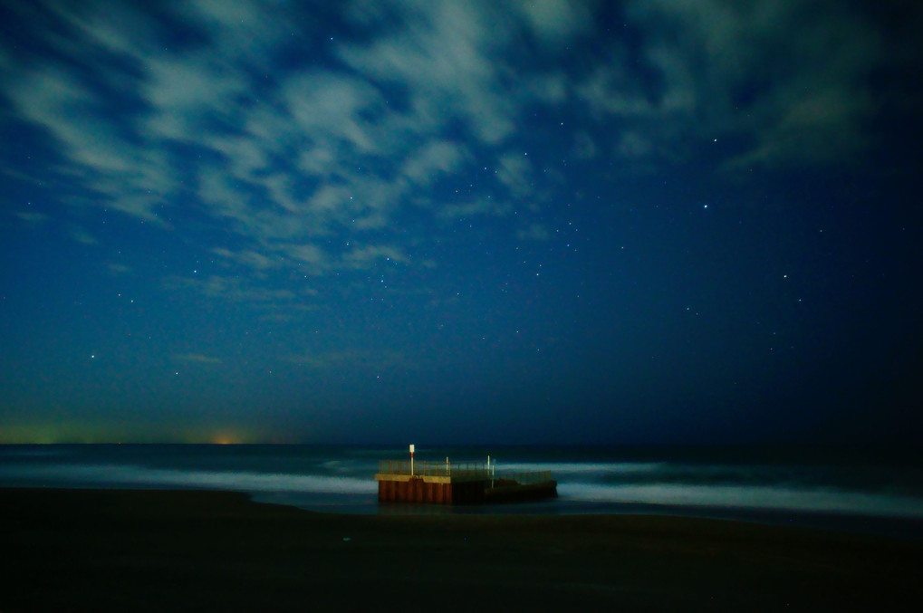 九十九里浜の星夜