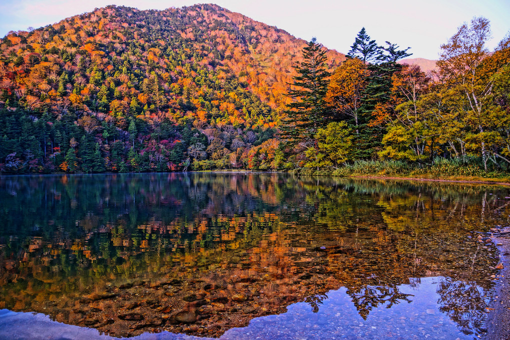 湯の湖の秋