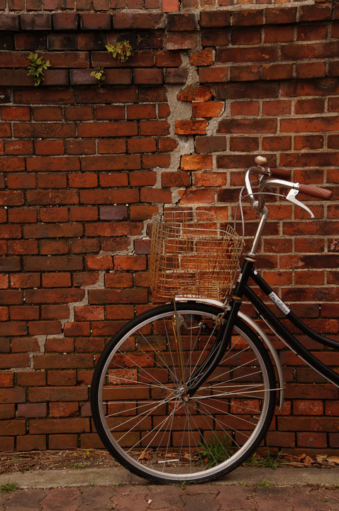自転車と壁の関係