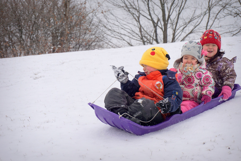 Last sledding ~bye, bye, snow!