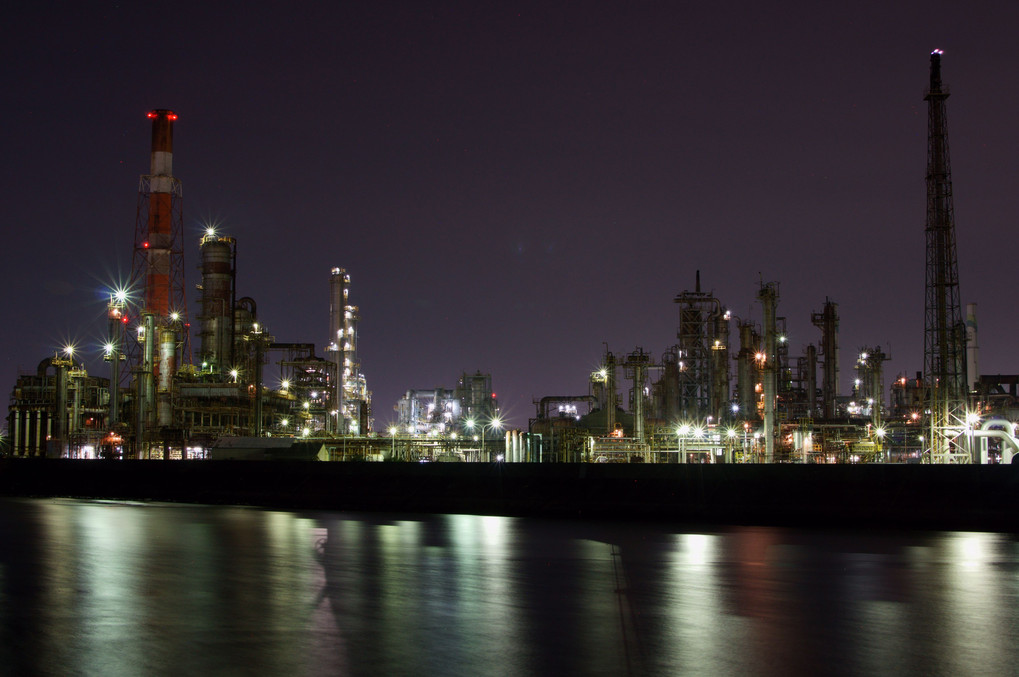 四日市工場夜景　大正橋エリア