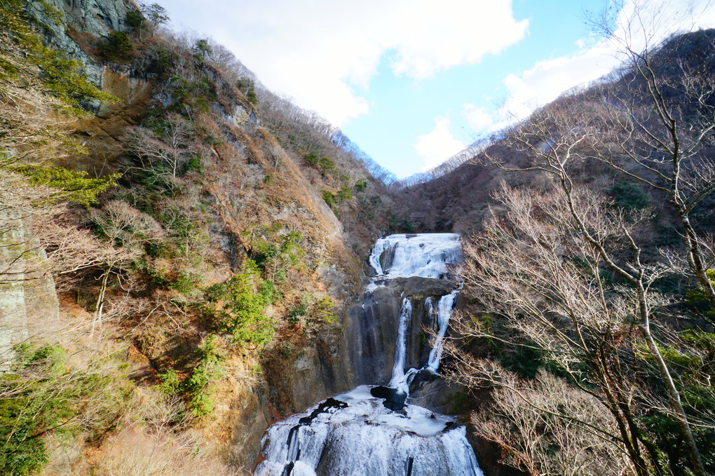 袋田の滝　７～８割凍る
