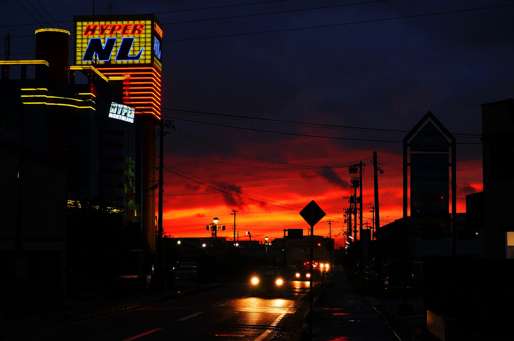 今日の夕焼け