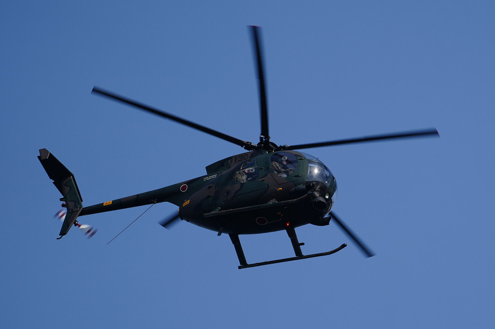 MCASイワクニ　突然の来訪者！陸上自衛隊海田駐屯地　OH-6D ヘリコプター