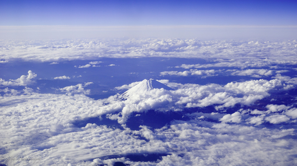 The Mt. Fuji, shooting from the air.