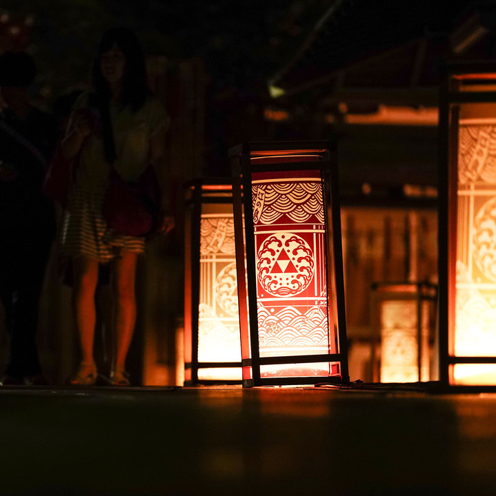 江ノ島灯篭祭りにて。