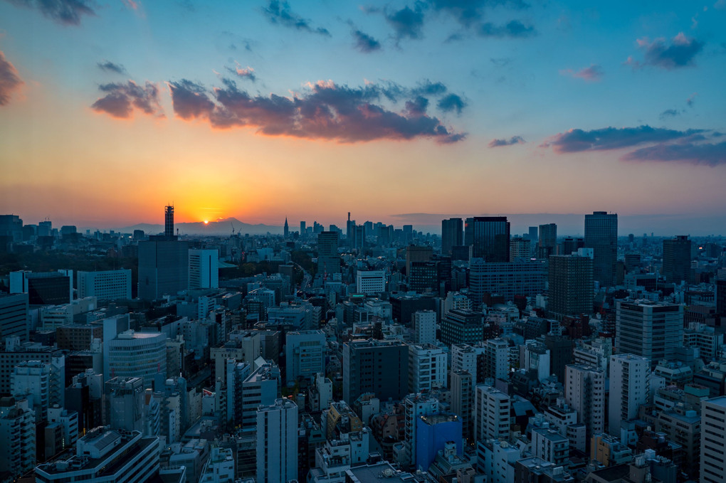 久々の夕日