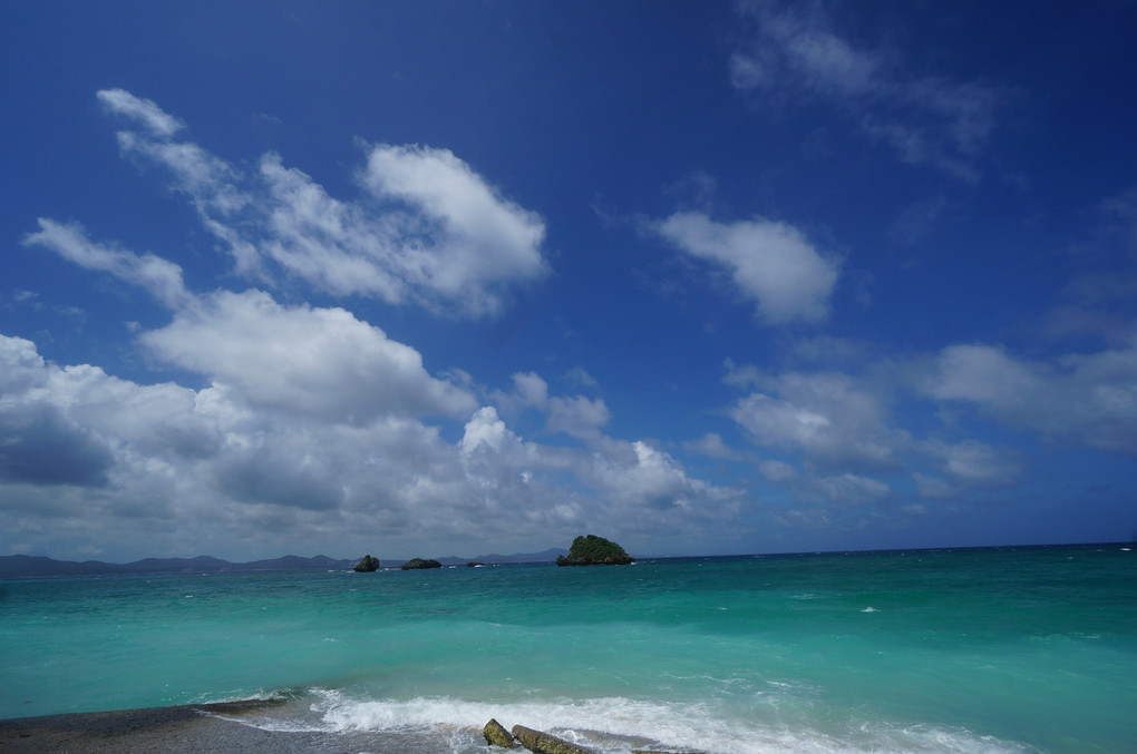 夏空と海