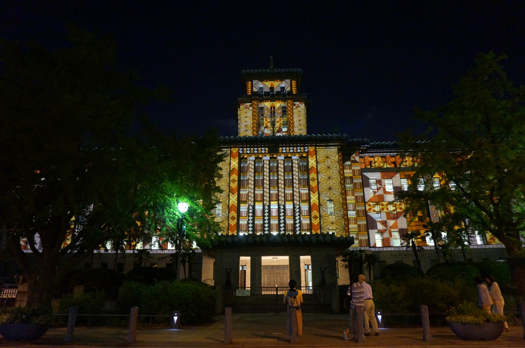 神奈川県庁プロジェクションマッピング（リハ）