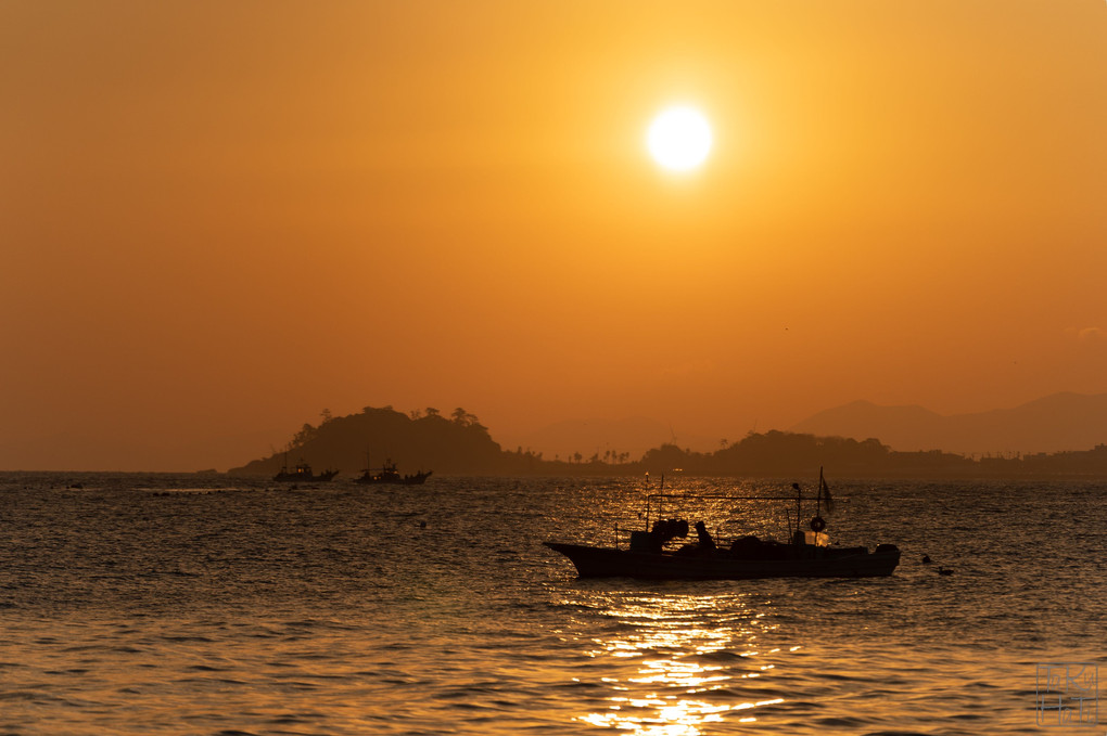 Sea of ​​fishing boat