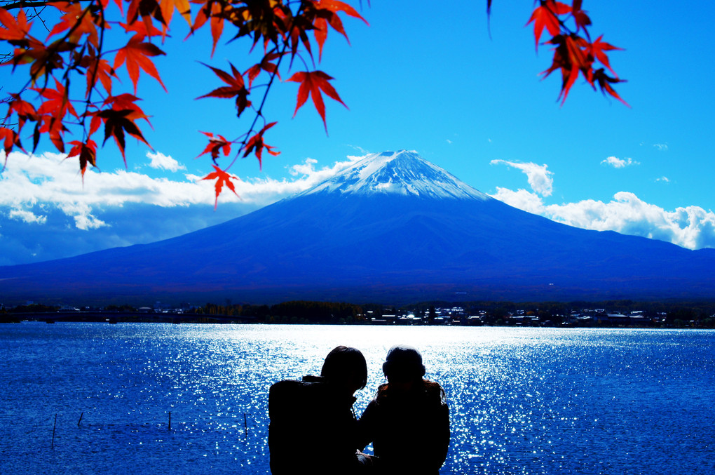 富士を背中に・・・