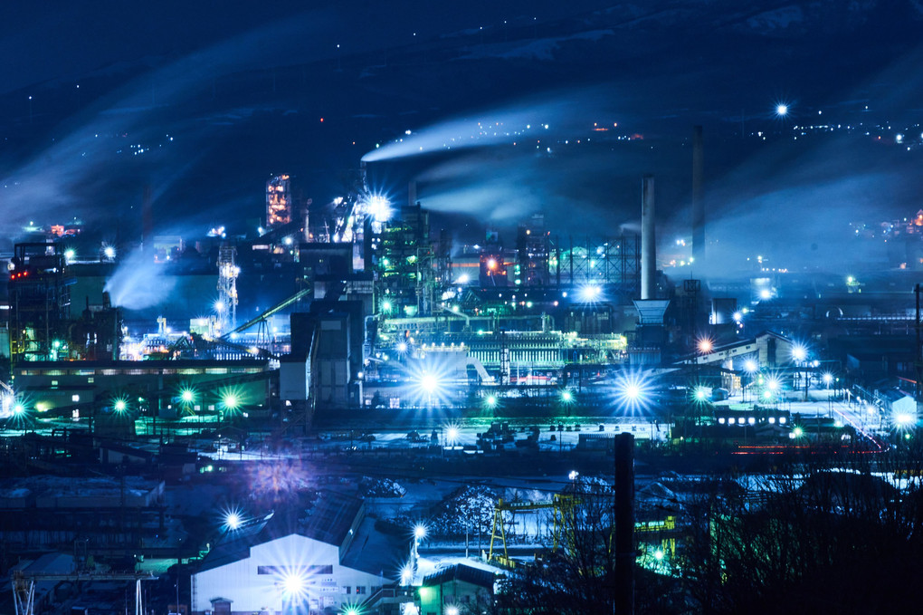 冬の工場夜景