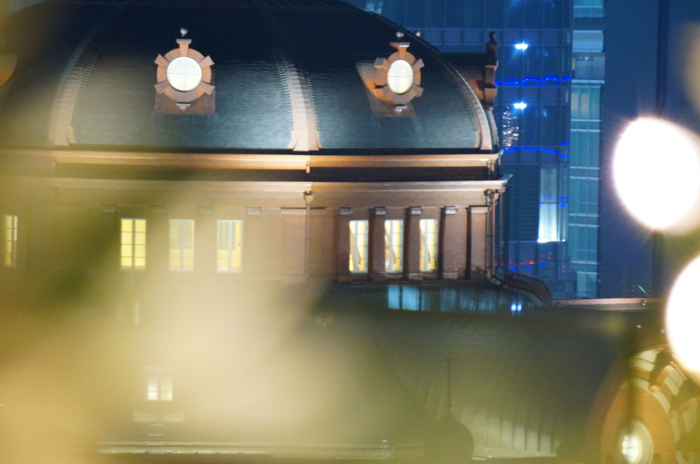 東京駅ドーム夜景