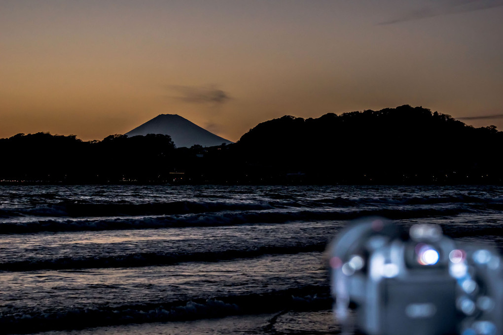 日没後の富士山♪