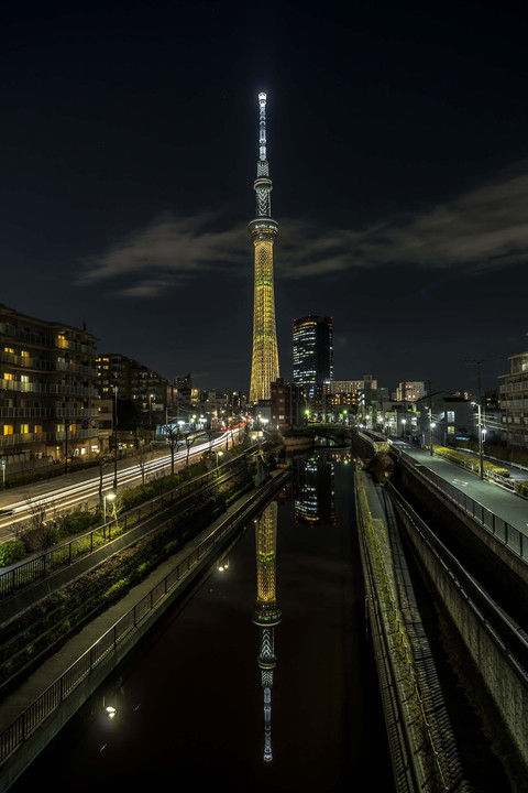 東京夜景散歩♪～東京スカイツリー北京五輪・金メダル獲得による特別ライティング～