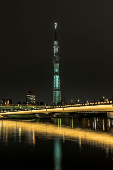 東京夜景散歩♪～東京スカイツリー特別ライティング・魔晄の光編～